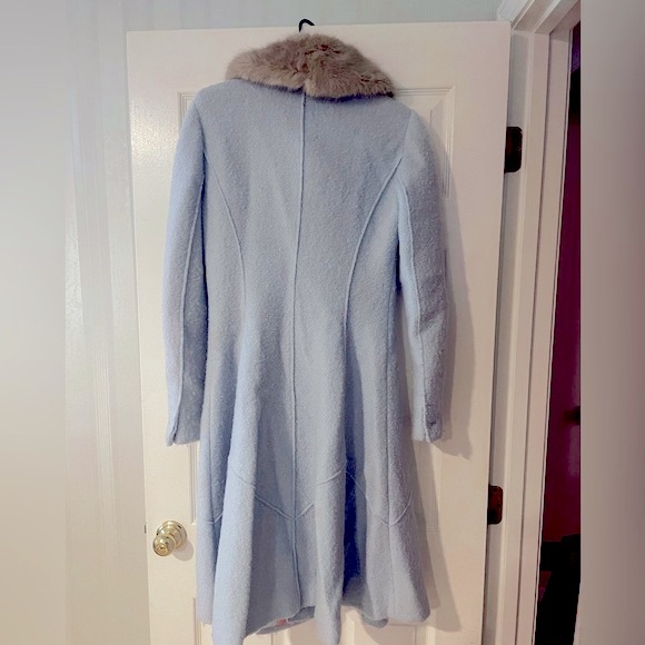 RARE Elevenses (for Anthropologie) wool coat with removable fur collar - Picture 11 of 11